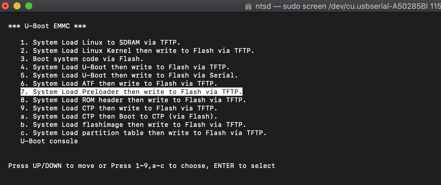 U-BOOT install on eMMC on board storage