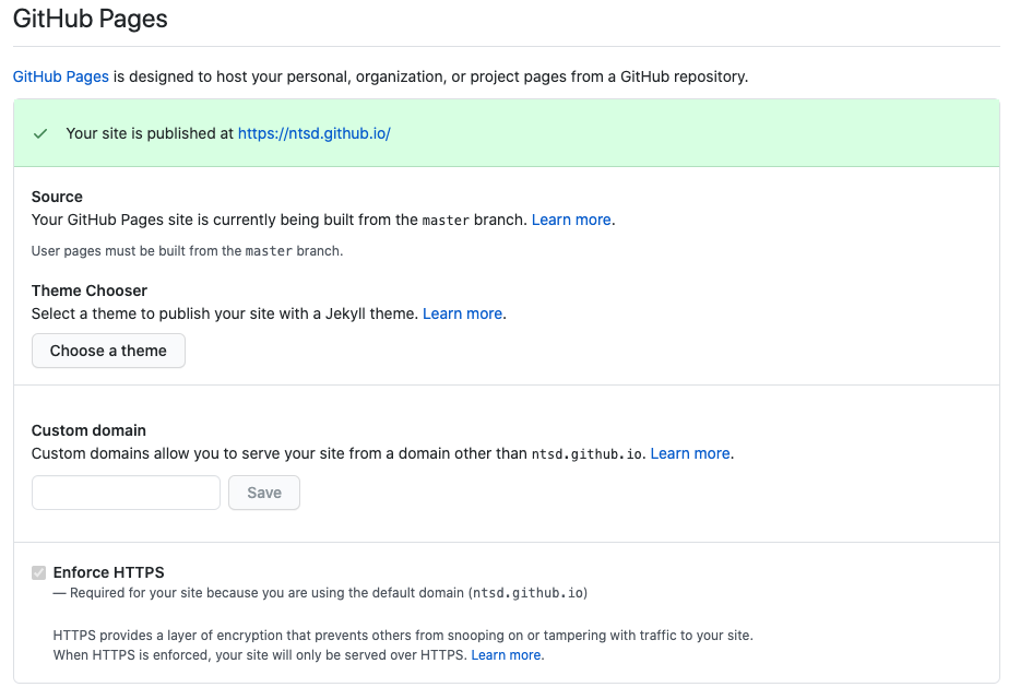 Github Page Panel