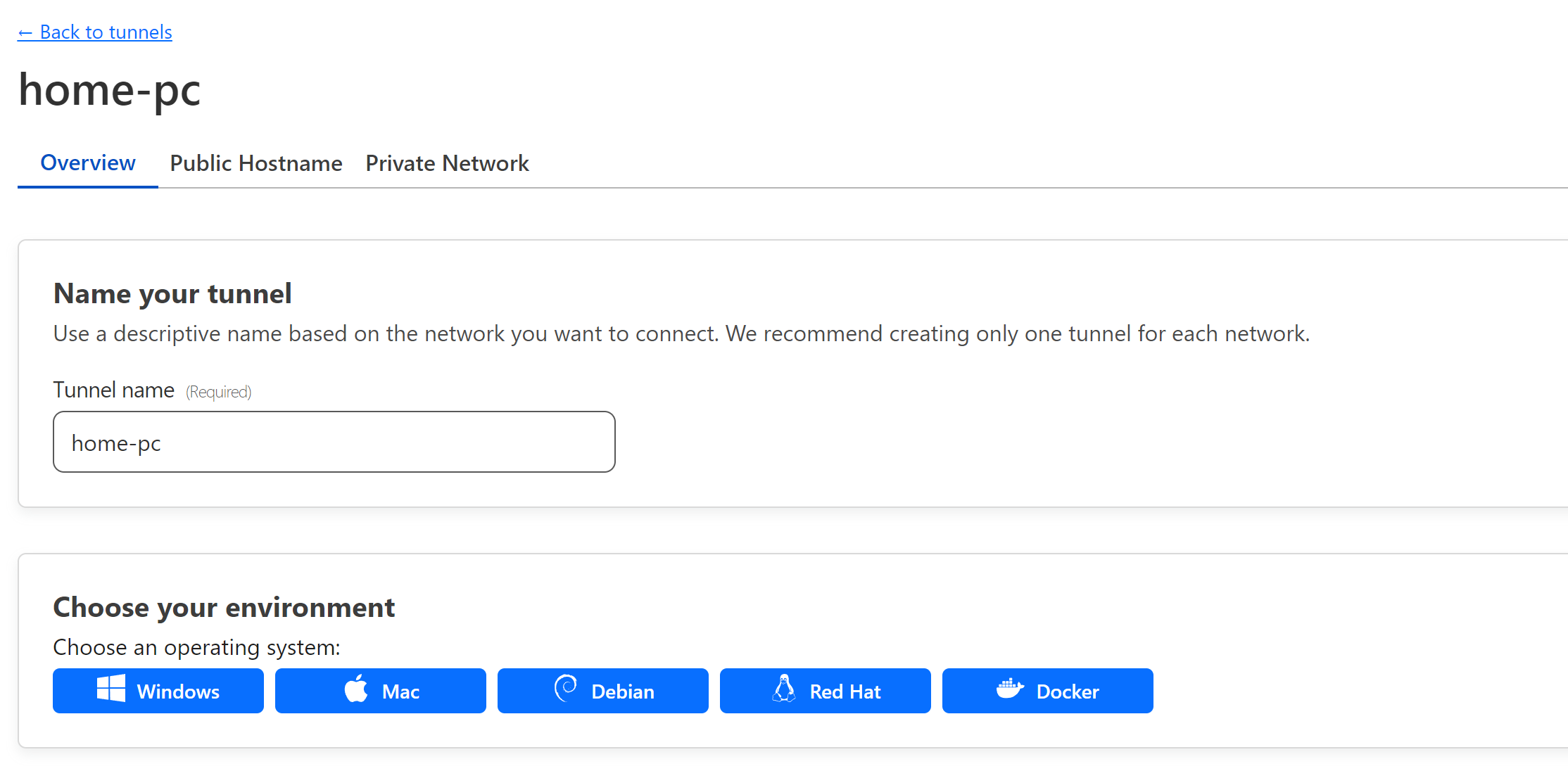 cloudflare tunnel start